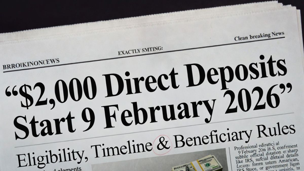 $2,000 Direct Deposits Start 9 February 2026 Eligibility, Timeline & Beneficiary Rules