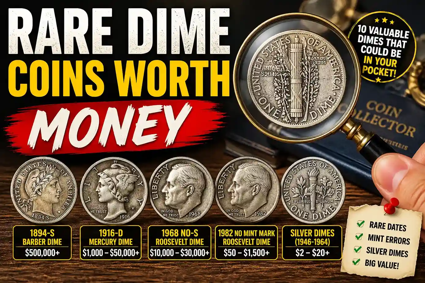 Rare Dime Coins Worth Money 10 Valuable Dimes Every Collector Should Check
