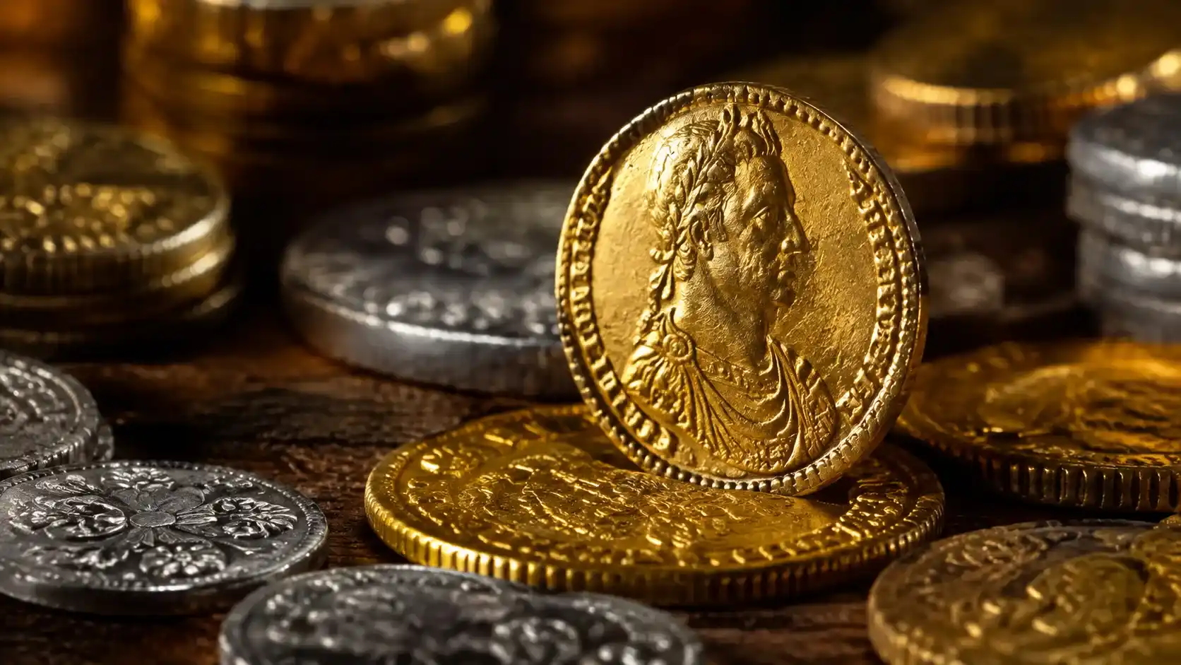 Rare gold and silver coins showing top values in 2026